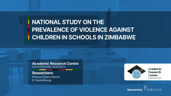 Cover of National Study on the Prevalence of Violence Against Children in Schools in Zimbabwe - Presentation Slides